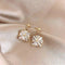 Luxury gold earrings with zircons