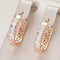 Earrings with gold crystals
