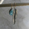 Vintage blue crystal leaf Ohrringe